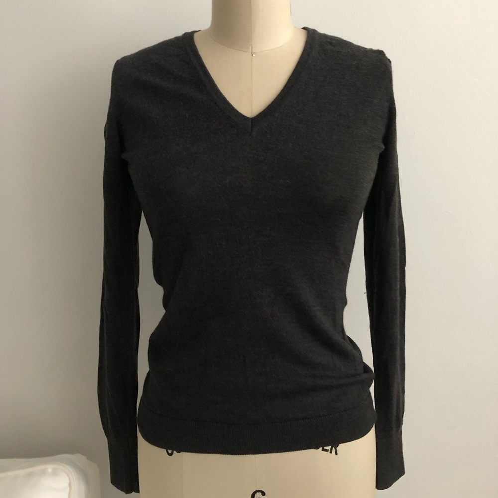 Merino wool V-neck sweater by Muji